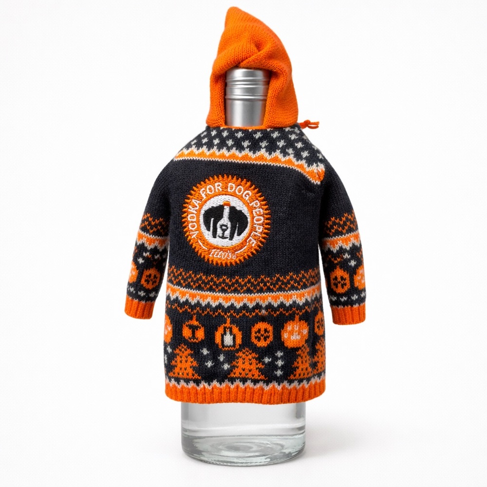 Orange and Black Dog Hoodie Sweater
